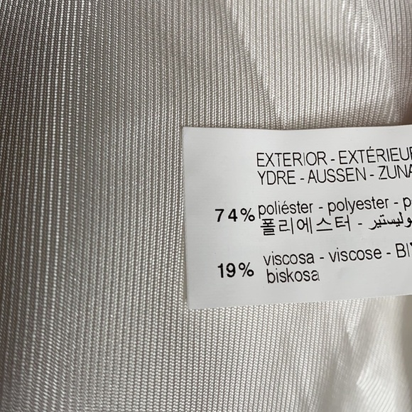 NWT. Zara Oyster White Long Tuxedo Blazer. Size S. - Picture 9 of 10